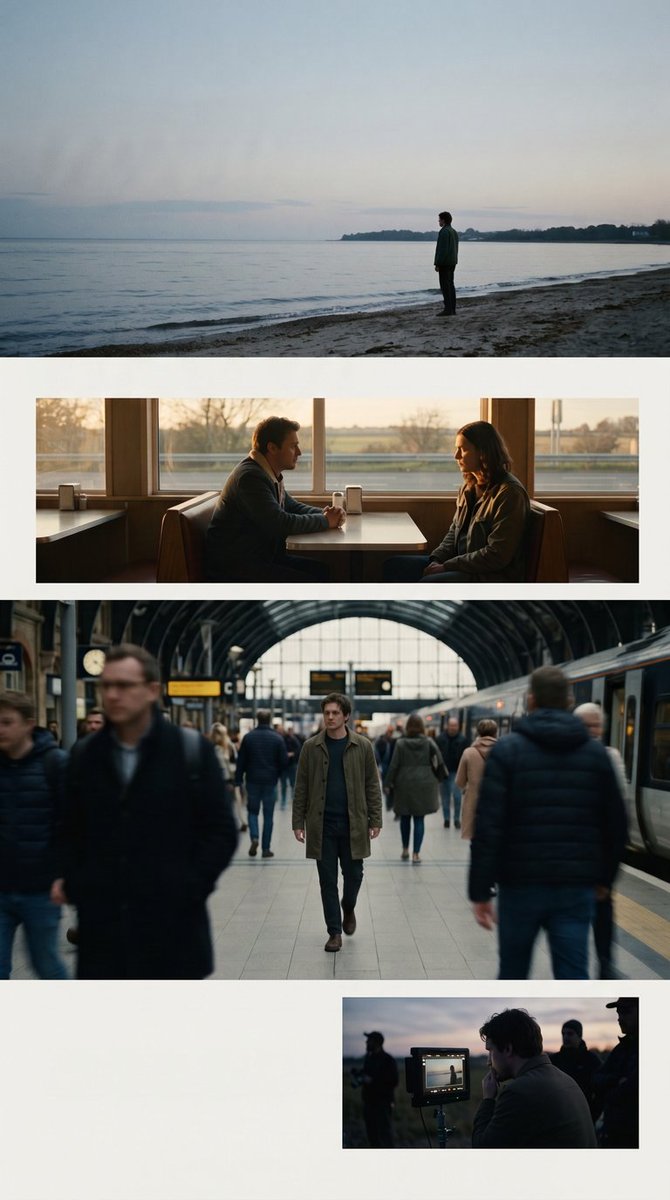 Create a cinematic film-storyboard contact sheet / visual... - @bmx_ai13