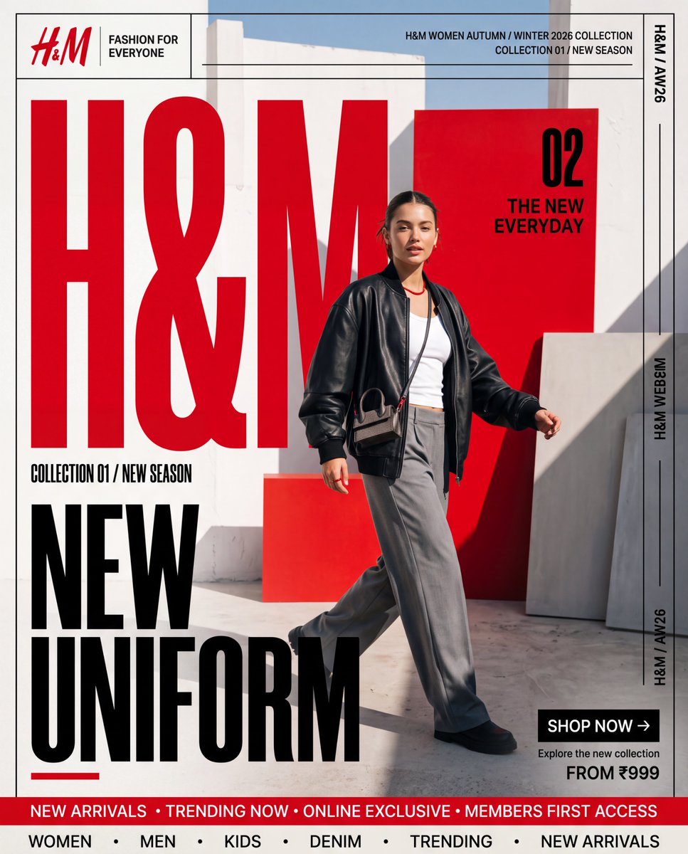 H&M — “NEW UNIFORM” I researched H&M’s current brand/visu... - @Diplomeme